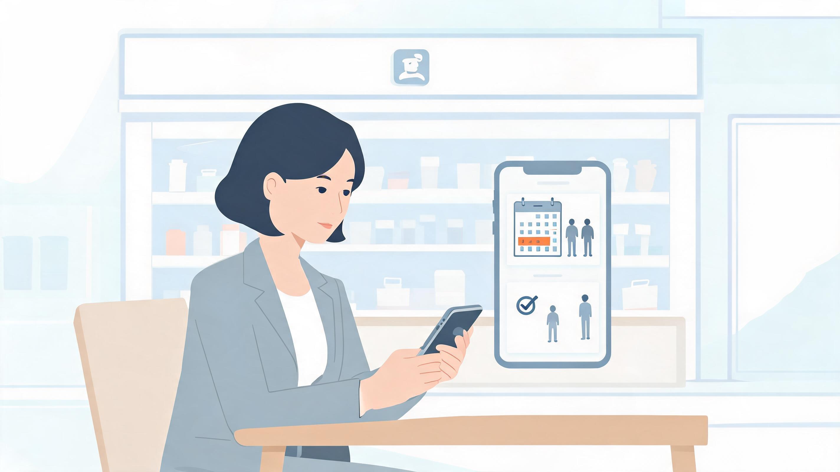 图片：连锁门店店长通过移动端完成面试安排和入职审批的场景